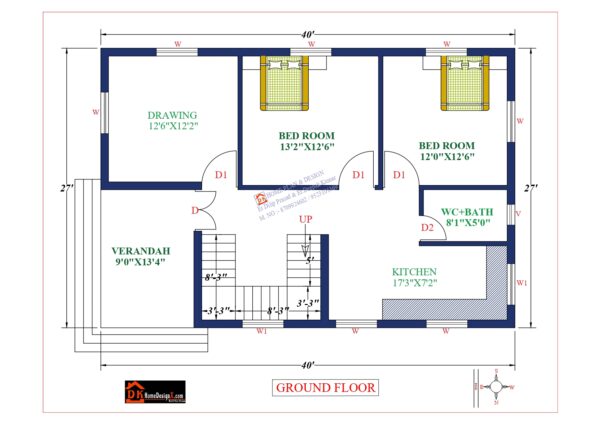 40X27 Affordable House Design