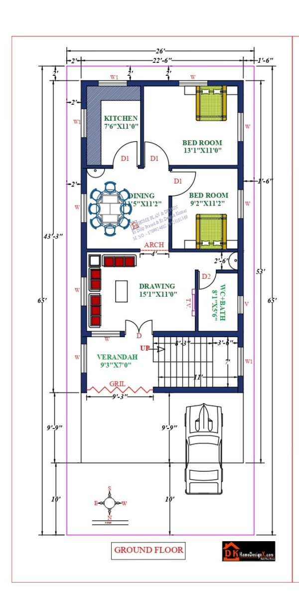24X53 Affordable House Design