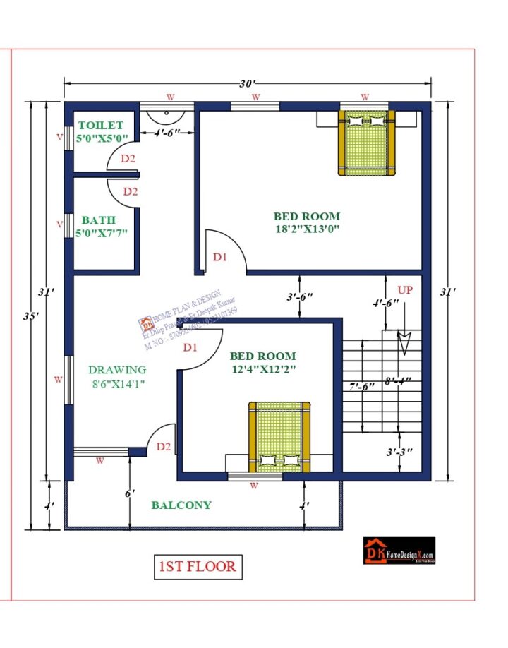 30X35 Affordable House Design - Image 2