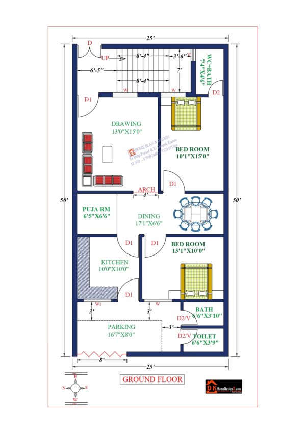 25X50 Affordable House Design