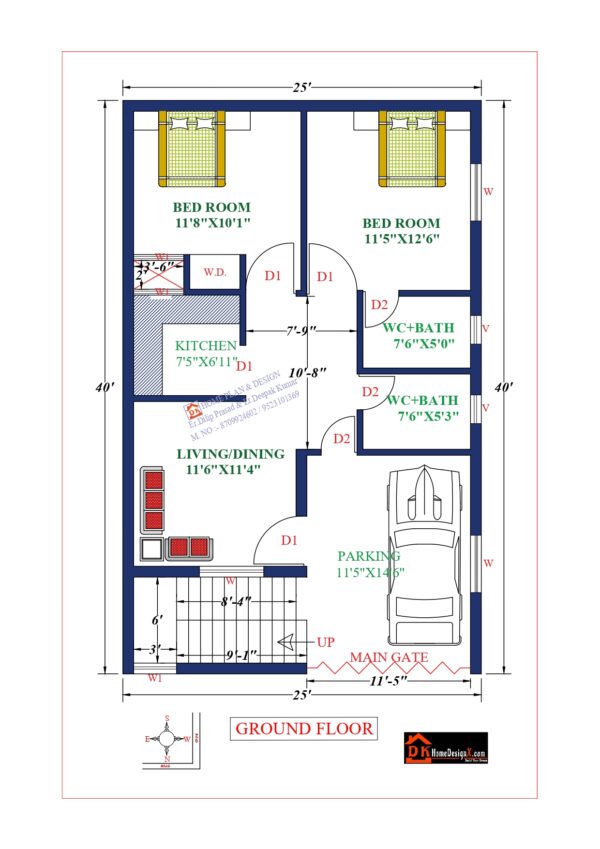 25X40 Affordable House Design