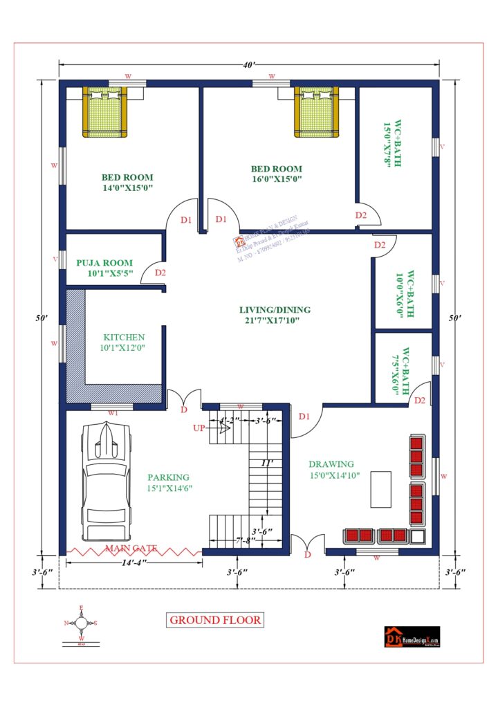 40X50 Affordable House Design