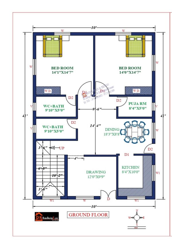 30X48 Affordable House Design