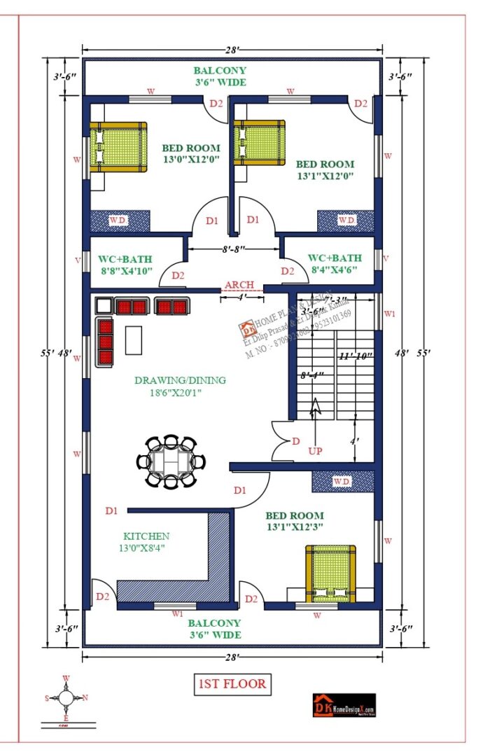 28X55 Affordable House Design