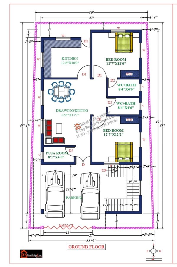 55X34 Affordable House Design