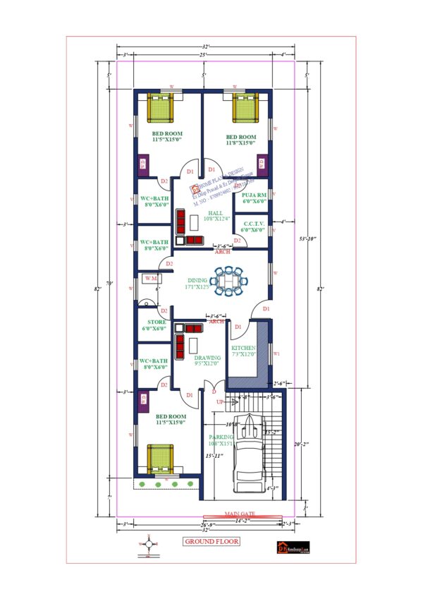 32X82 Affordable House Design