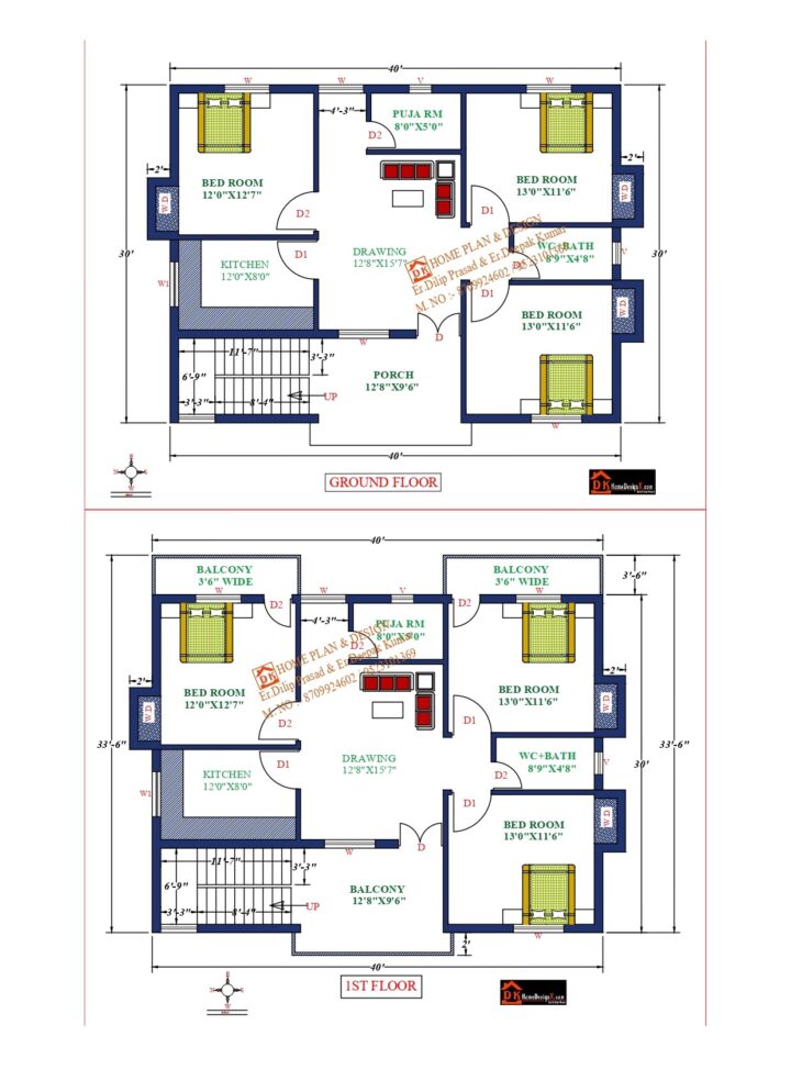 40X34 Affordable House Design