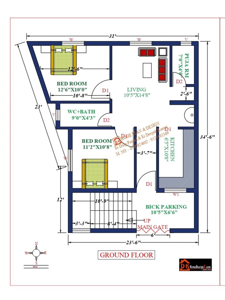 31X35 Affordable House Design