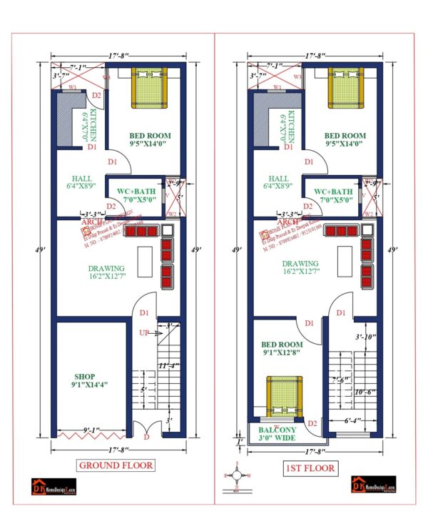18X49 Affordable House Design