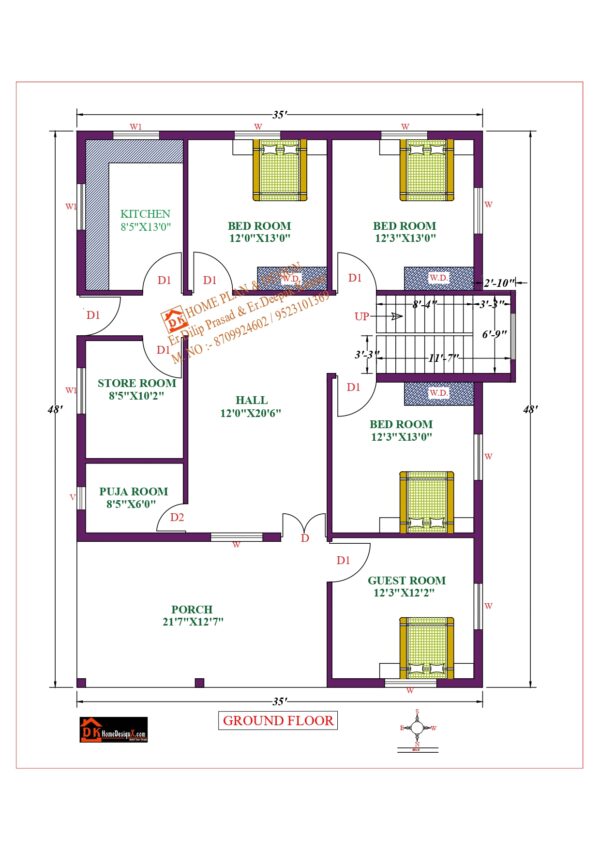 35X48 Affordable House Design
