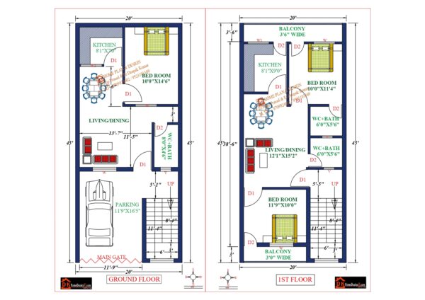 20X45 Affordable House Design
