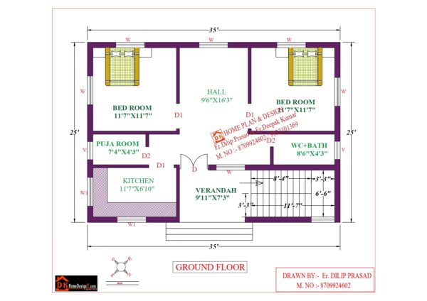35X25 Affordable House Design