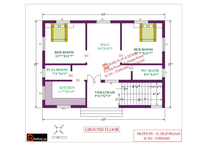 35X25 Affordable House Design