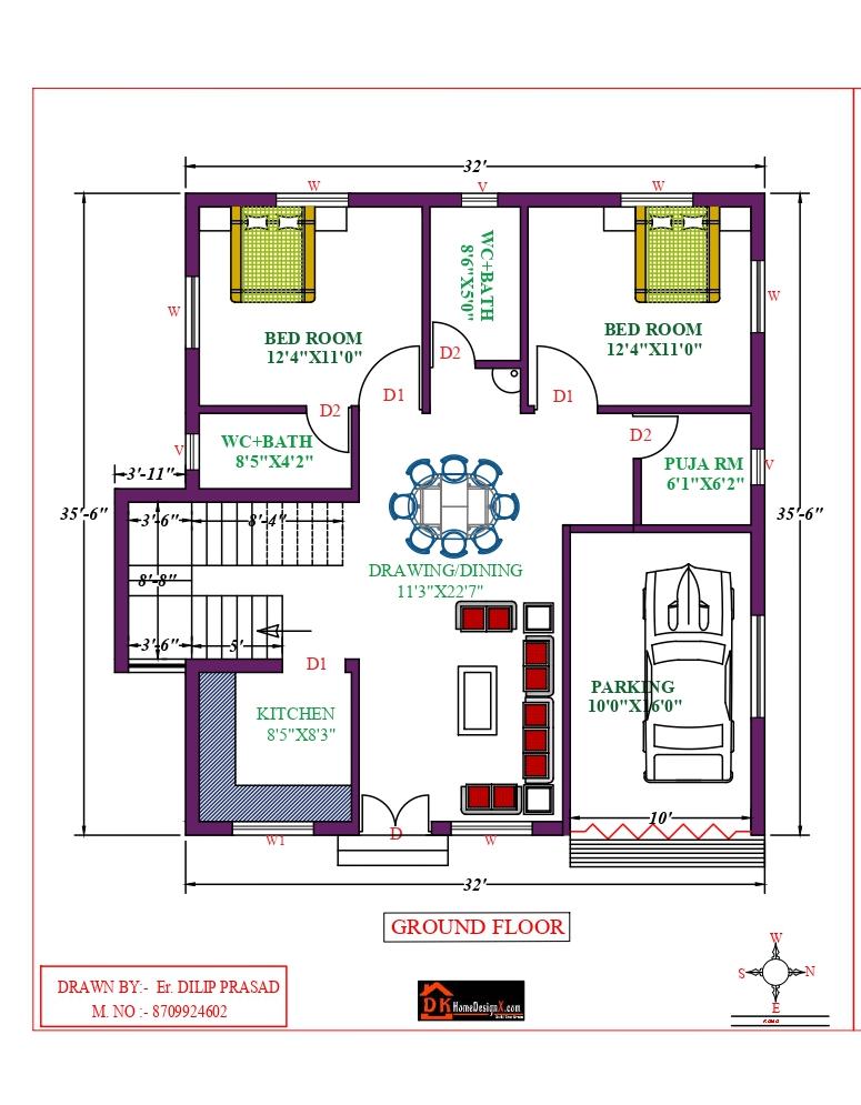 36x39 Affordable House Design Dk Home