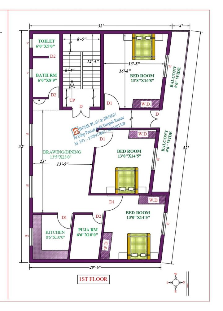 32X52 Affordable House Design