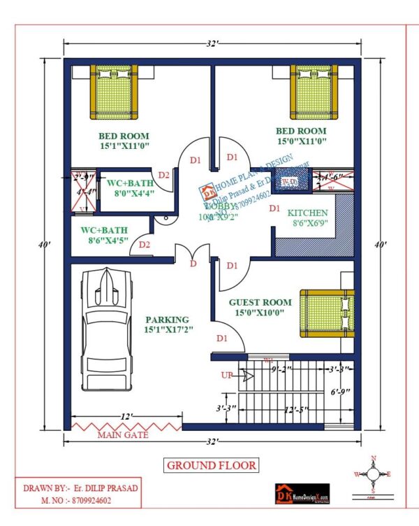 32X40 Affordable House Design