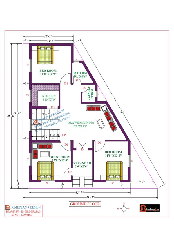 33X45 Affordable House Design