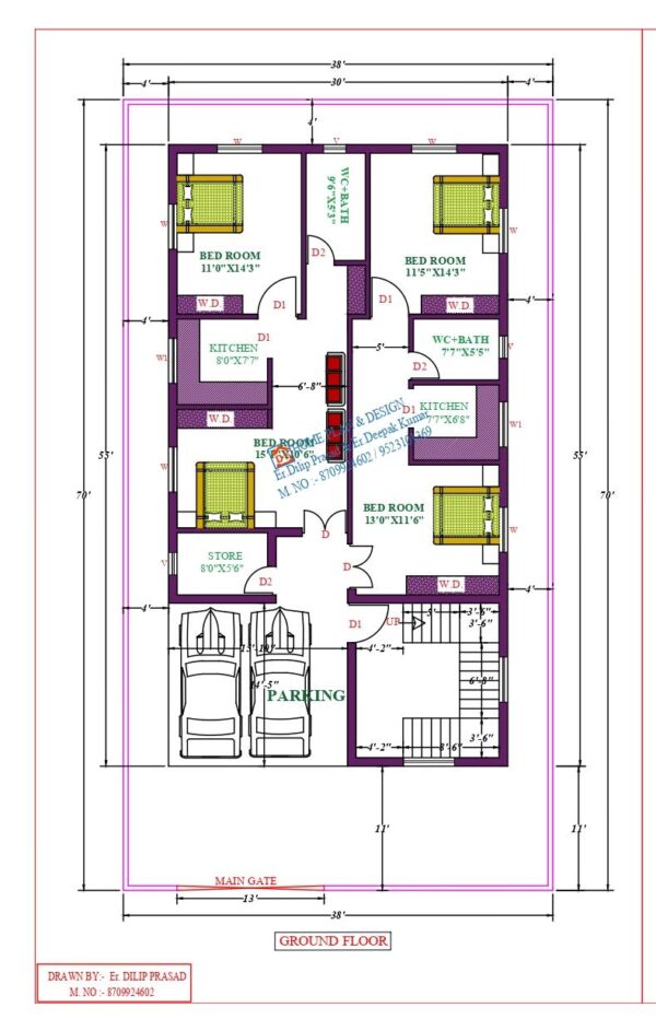 30X53 Affordable House Design
