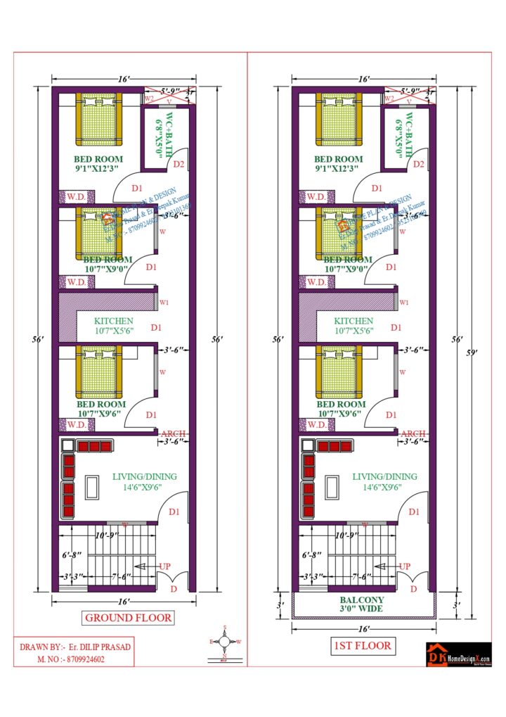 16X56 Affordable House Design