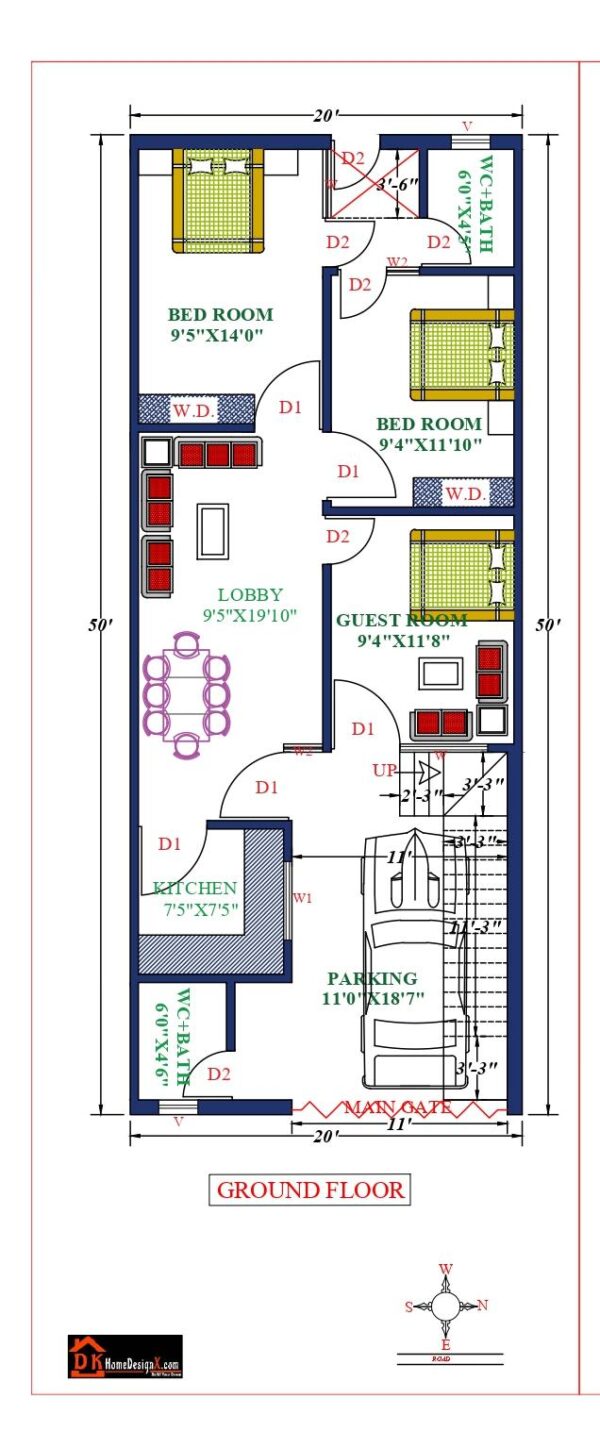 20X50 Affordable House Design