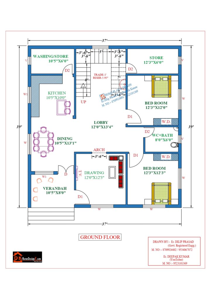 37X39 Affordable House Design