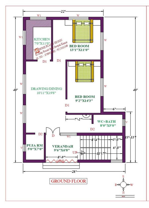 28X40 Affordable House Design