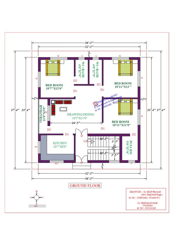 33X34 Affordable House Design