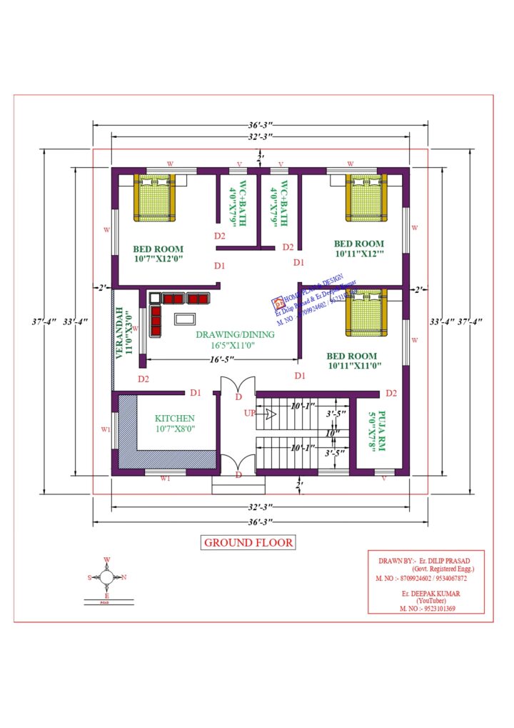 33X34 Affordable House Design