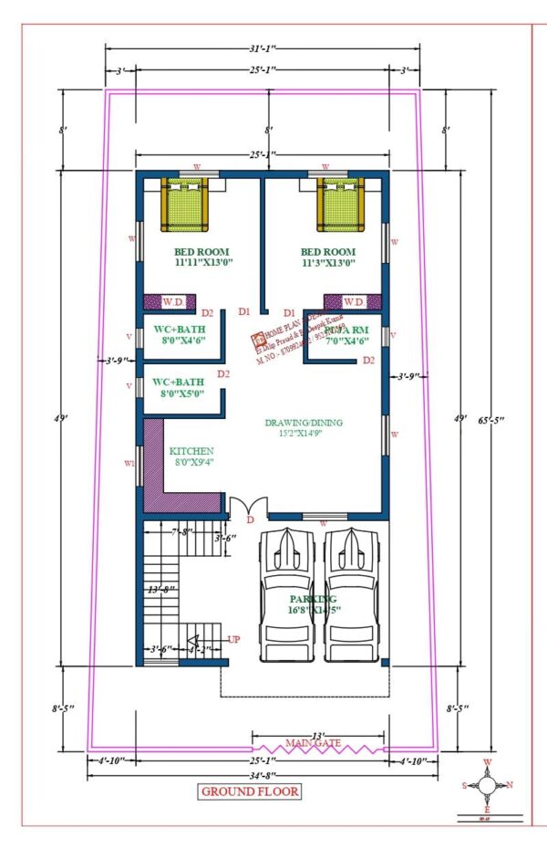 26X53 Affordable House Design