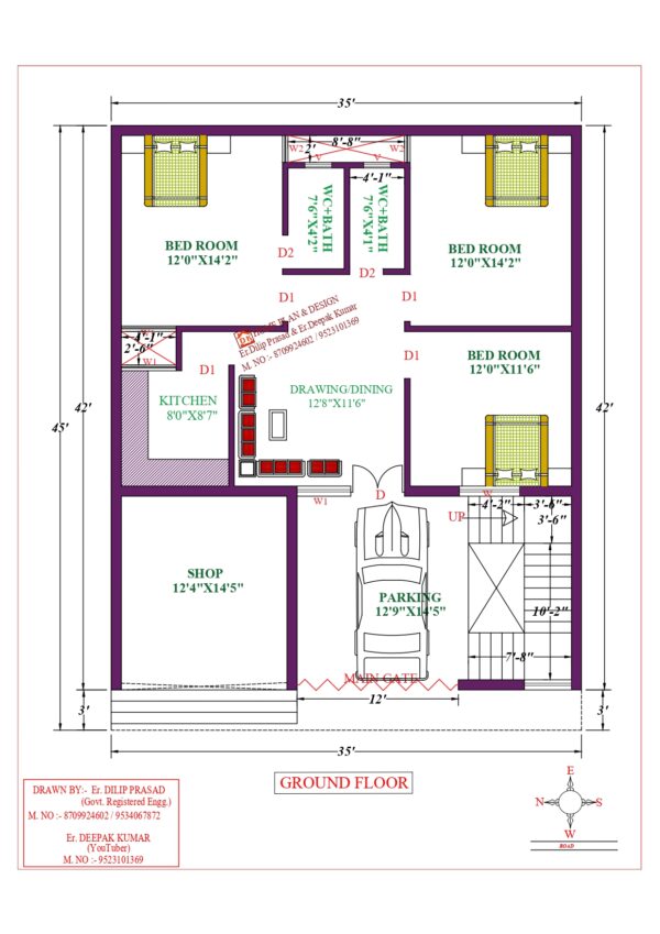 42X35 Affordable House Design
