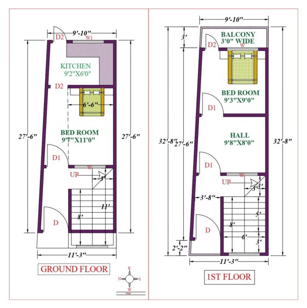 12X33 Affordable House Design