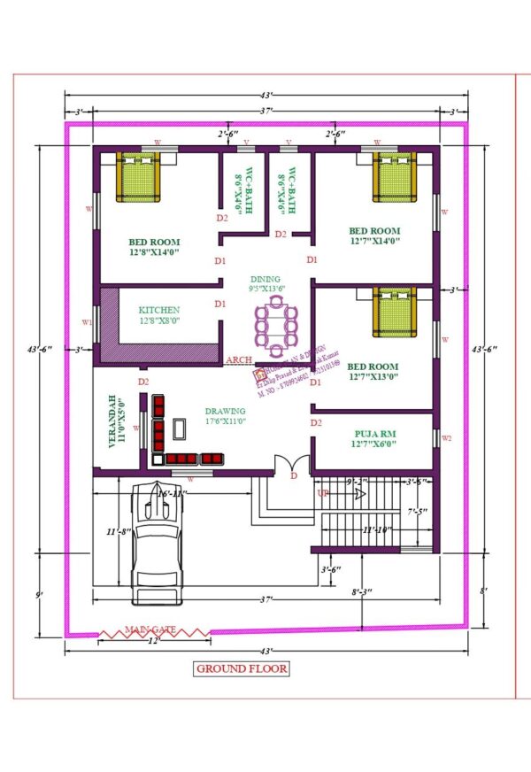 37X47 Affordable House Design