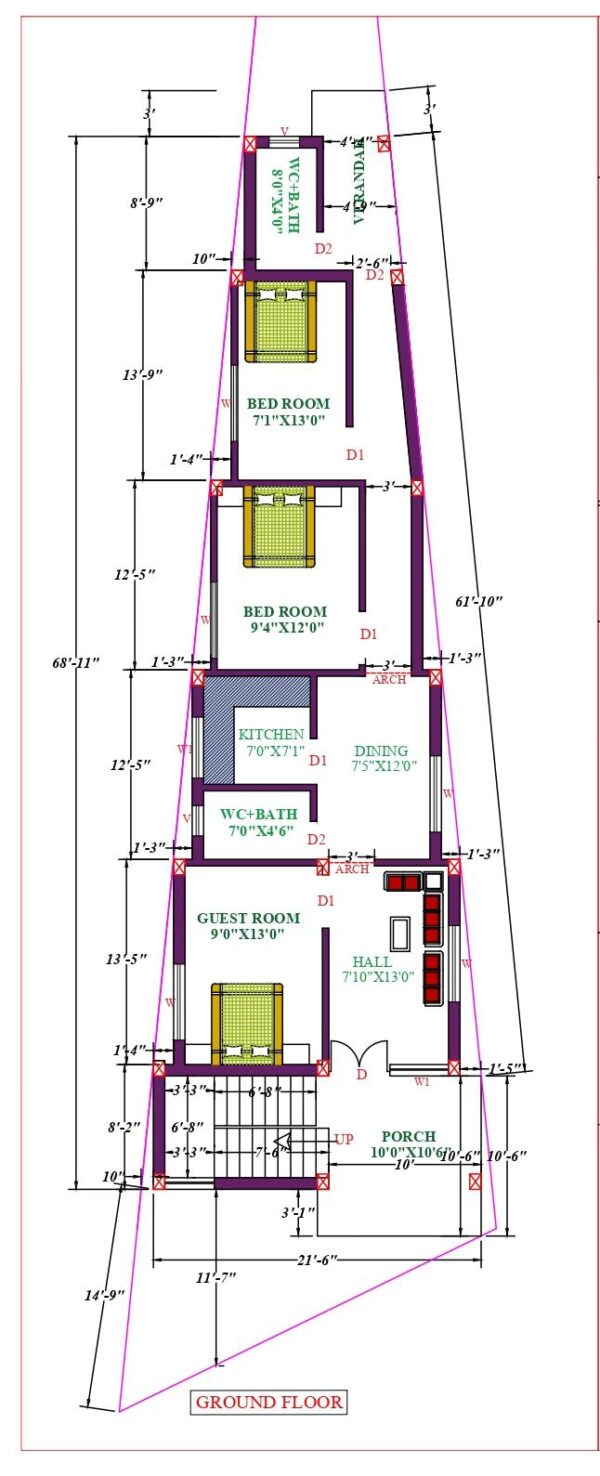 69X22 Affordable House Design
