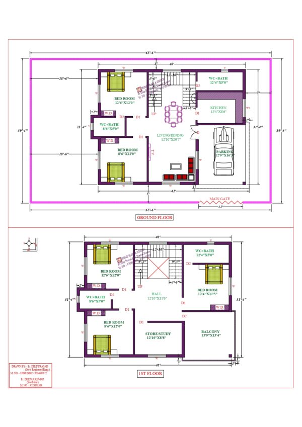 40X32 Affordable House Design