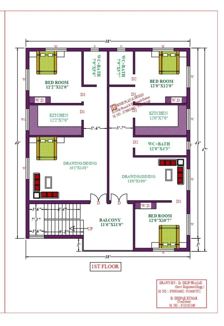 38X44 Affordable House Design - Image 2