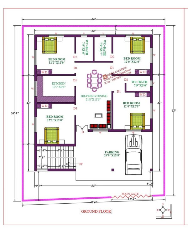 38X44 Affordable House Design