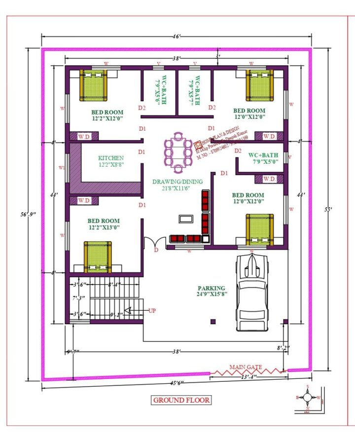 38X44 Affordable House Design