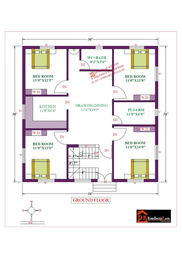 36X36 Affordable House Design