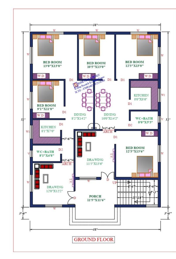 38X54 Affordable House Design