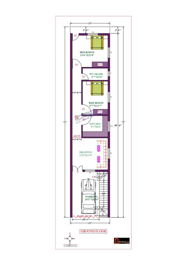 15X72 Affordable House Design