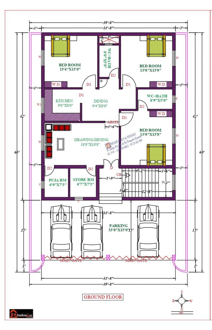 40X60 Affordable House Design