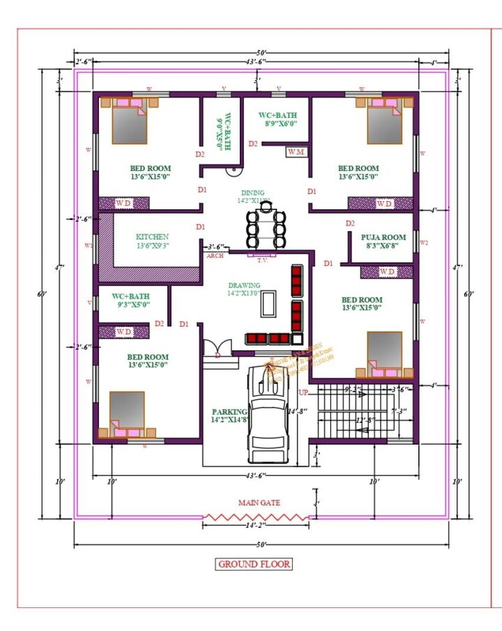 50X60 Affordable House Design