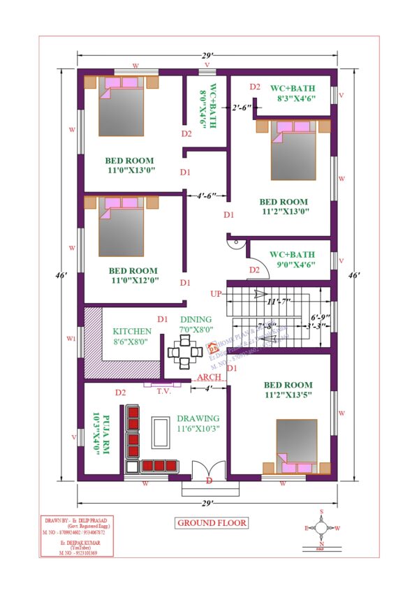 29X46 Affordable House Design