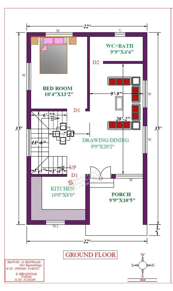 22X35 Affordable House Design