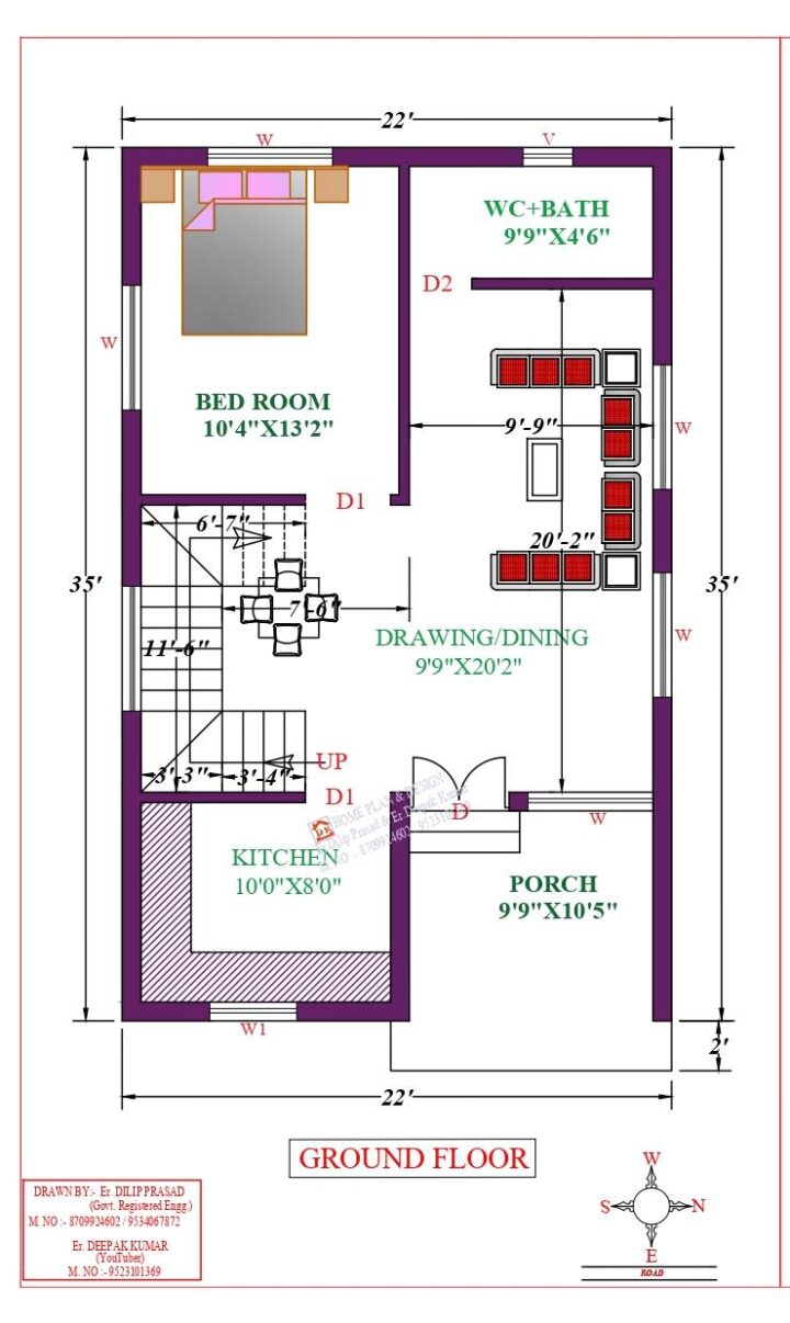 22X35 Affordable House Design