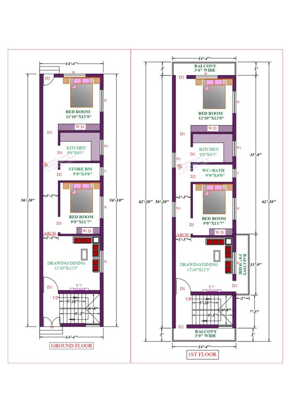 15X63 Affordable House Design