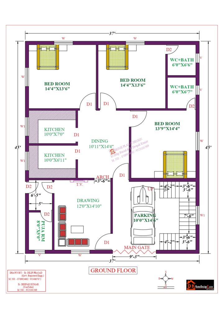 37X45 Affordable House Design