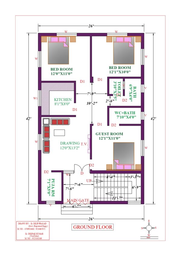 26X42 Affordable House Design