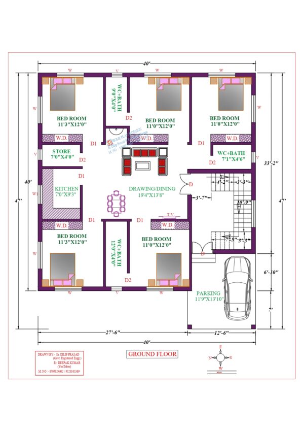 40X47 Affordable House Design