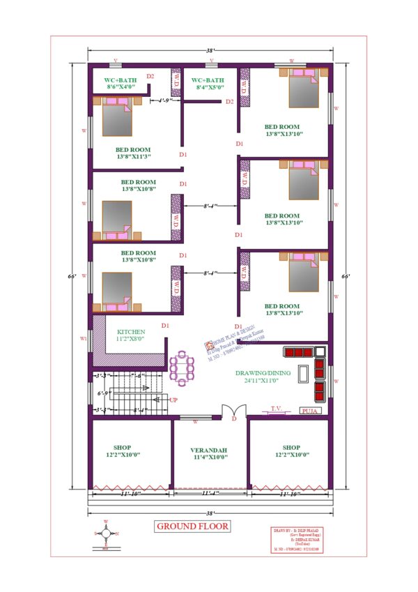38X66 Affordable House Design